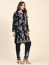 Fizaa Chikankari Short Modal Kurta Set - Black