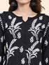 Fizaa Chikankari Short Modal Kurta Set - Black