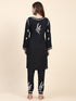 Fizaa Chikankari Short Modal Kurta Set - Black