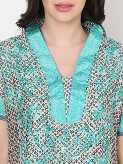 Hand embroidery Chikankari Tunic