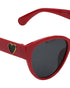 Women Party Red Toned UV Protected Black Lens Oversized Sunglasses
