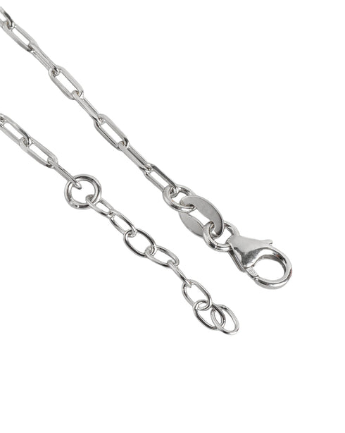 925 Sterling Silver Rhodium Plated Link Chain Bracelet