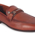 Men's Slip-Ons Textured Leather Loafers with Webbed Strap