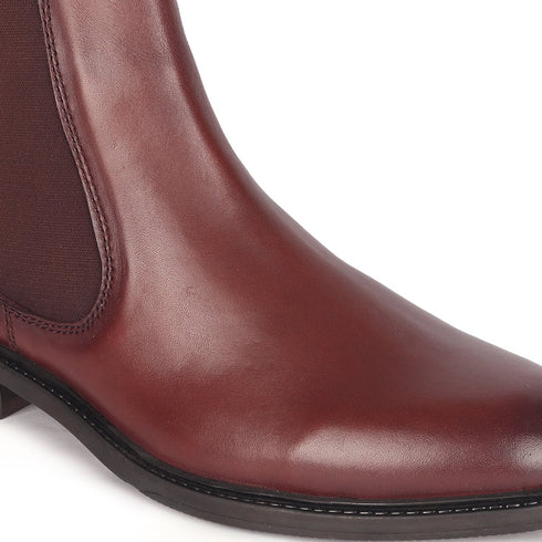 Men's Premium Leather Slip-On Chelsea Boots