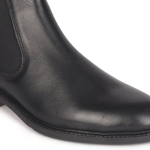 Men's Premium Leather Slip-On Chelsea Boots