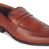 Men's Classic Smooth Leather Penny Loafers with TPR Sole