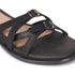 Women's Flat Slide Sandal with Criss-Cross Straps & Buckles