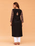 Komal x HOK Saba Chikankari Long Kurta in Rayon Cotton - Black