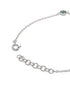 Rhodium Plated Green CZ Van Cleef Charm Adjustable Bracelet