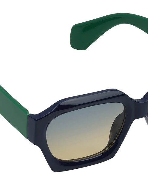 Women Blue & Green Toned UV Protected Gradient Lens Wayfarer Sunglasses