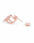 18kt Rose Gold Plated Marquise CZ Ear Jacket Earring