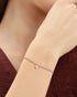925 Sterling Silver 18kt Rose Gold Plated Double Layered CZ Heart Charm Bracelet