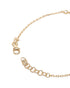 18kt Gold Plated CZ Floral Charm Adjustable Bracelet