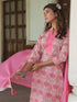 Floral Printed Pure Cotton Kurta with Trousers & Dupatta