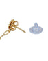 925 Sterling Silver 18kt Gold Plated CZ Dangling Chain Stud Earring