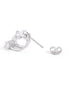 Rhodium Plated CZ Pearl Ear Jacket Earring