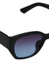 Women Black Toned UV Protected Purple Gradient Lens Cateye Sunglasses
