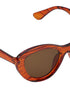 Women Tortoise Shell UV Protected Brown Lens Cateye Sunglasses