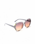 Women Grey Toned UV Protected Sunglasses and 18kt Rose Gold Plated CZ Nekclace Set