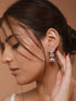 925 Sterling Silver Cubic Zirconia Studded Jhumka Earrings