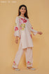 Komal x HOK Printkari Poly Muslin Co-ord set in Blush Pink