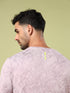 Men Jacquard Slim Fit Crew Neck T-shirt with DOUBLE COOL