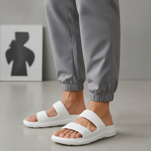 Men's Dual Strap Lightweight Comfort Slide Sandal