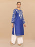 Falak Kashmiri Long Kurta - Blue