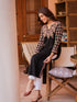 Komal x HOK Saba Chikankari Long Kurta in Rayon Cotton - Black