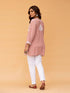Saba Chikankari Short Kurta in Rayon cotton - Peach