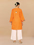 Rishita in Falak Kashmiri Long Kurta - Orange