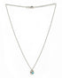 925 Sterling Silver Rhodium Plated CZ Enamel Clover Pendant and Chain