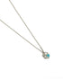 925 Sterling Silver Rhodium Plated CZ Enamel Clover Pendant and Chain