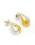 925 Sterling Silver Dual-Tone Plated Radiance Teardrop Stud Earring