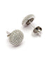 925 Sterling Silver Rhodium Plated CZ Circular Mini Stud Earring