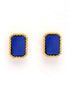 18kt Gold Plated Dangling White Stone Hoop Earring