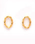 18kt Gold Plated Oval Stud Earring