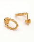 18kt Gold Plated Oval Stud Earring