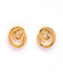 18kt Gold Plated Dual Curve Stud Earring