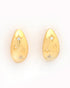 18kt Gold Plated CZ Bejeweled Oval Stud Earring