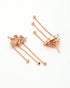 18kt Rose Gold Plated CZ Cascading Chain Drop Earring