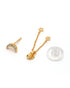 18kt Gold Plated CZ Dangling Star and Crescent Drop Earring