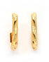 18kt Gold Plated Square Half Hoop Earring