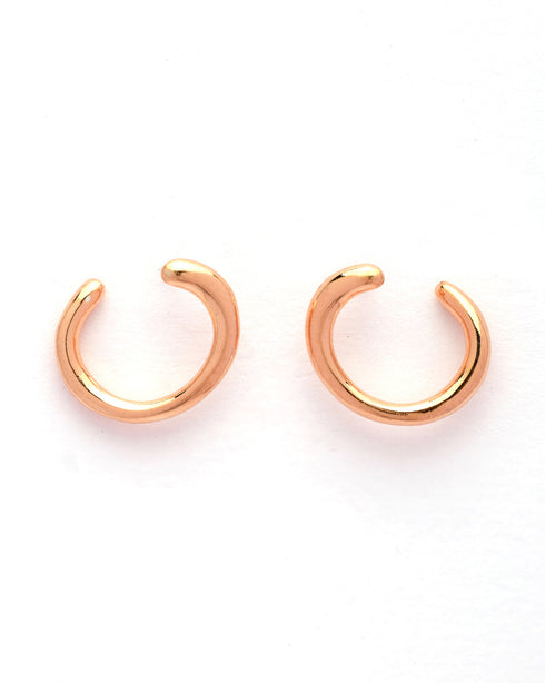 18kt Rose Gold Plated Contemporary Stud Earring