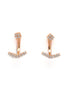 925 Sterling Silver 18kt Rose Gold Plated CZ Jacket Earring