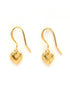 18kt Gold Plated Dangling Heart Drop Earring