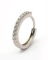 925 Sterling Silver Rhodium Plated CZ Hoop Earring