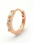 925 Sterling Silver 18kt Rose Gold Plated CZ Hoop Earring