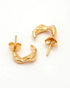 18kt Gold Plated Crescent Curve Half Hoop Earring