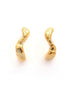 18kt Gold Plated Crescent Curve Half Hoop Earring